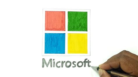 How to Draw the Microsoft Logo - YouTube