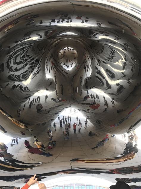 Looking into the giant bean. : Sculpture