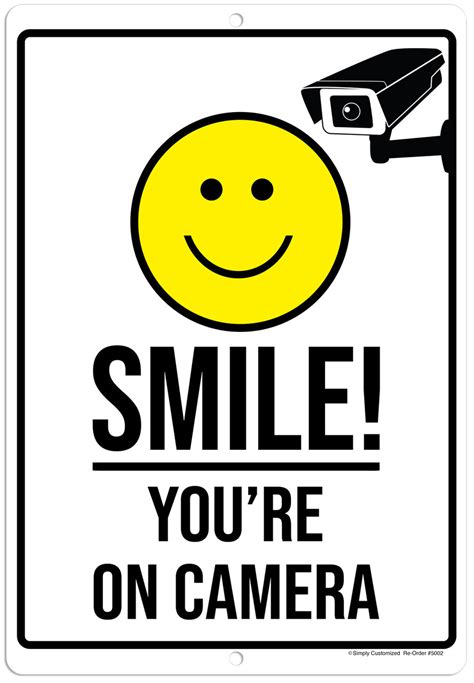 Smile Your On Camera Sign Printable - Printable Word Searches