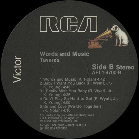 Tavares – Words and Music | Vinyl Album Covers.com