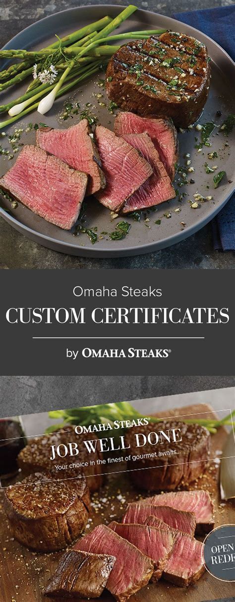 Show them just how much they mean to you with an Omaha Steaks Custom Certificate. Let them ...