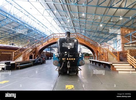 Mallard train on display at the National Railway Museum at York Stock Photo - Alamy