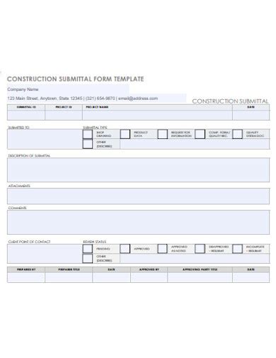 FREE 10+ Construction Submittal Samples in PDF | MS Word