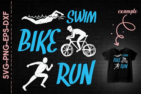 Sublimation V2 JPG SVG Digital Download File Swim Bike Run Triathlon ...