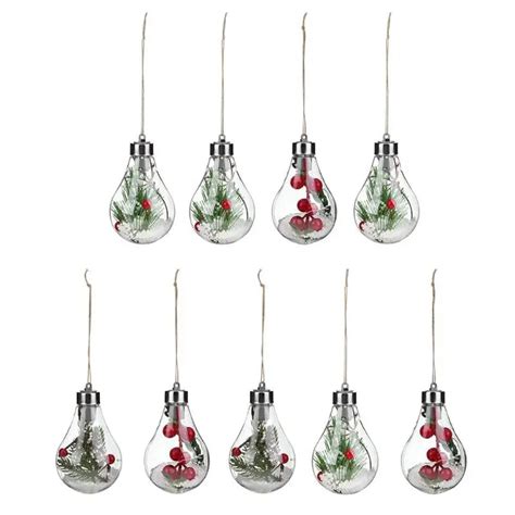 Colorful Soft Plastic Clear LED Christmas Light Bulb Ball Trees Hanging ...