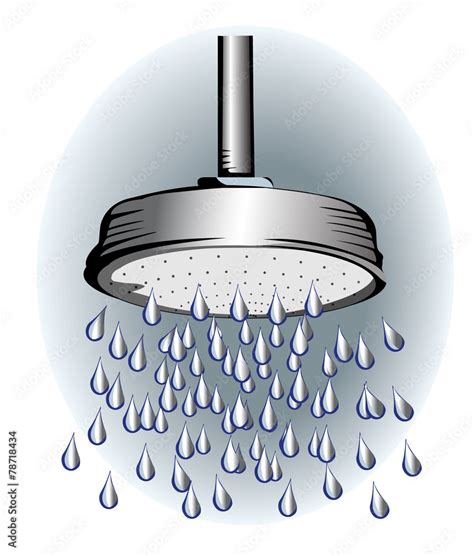 Cartoon illustration of shower head Stock Vector | Adobe Stock