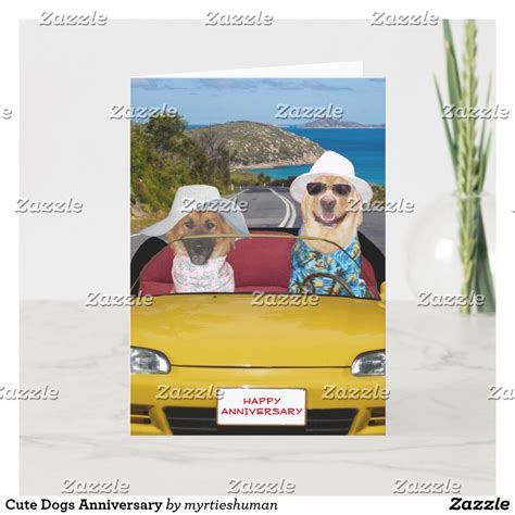 Cute Dogs Anniversary Card | Anniversary cards, Happy anniversary cards ...