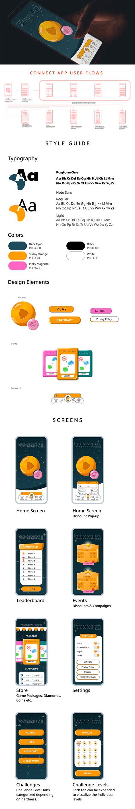 Connect Game App UI Design on Behance