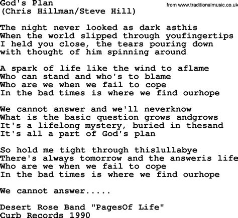 God's Plan, by The Byrds - lyrics with pdf