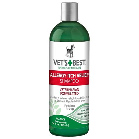 Vet's Best Allergy Itch Relief Dog Shampoo 16 oz - Naturally For Pets