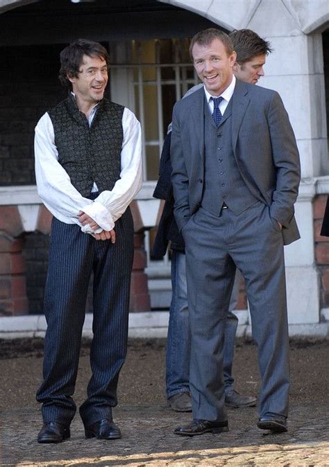 RDJ and Guy Ritchie on the set of "Sherlock Holmes" (2009) | Sherlock holmes robert downey jr ...