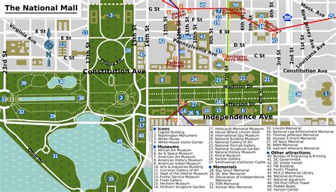 National Mall Map Printable