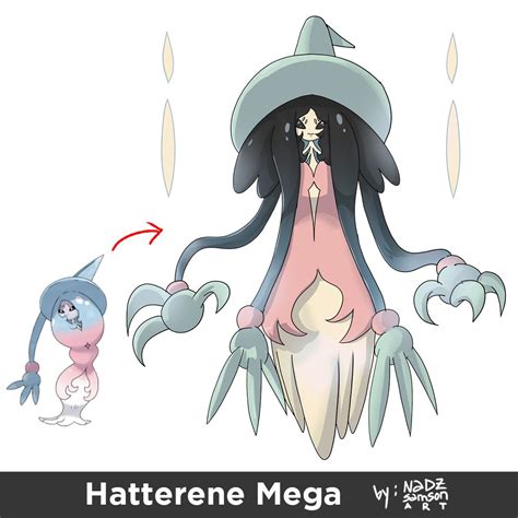 Hatterene from Pokemon Sword and Shield, Pokemon Generation 8 in Mega ...