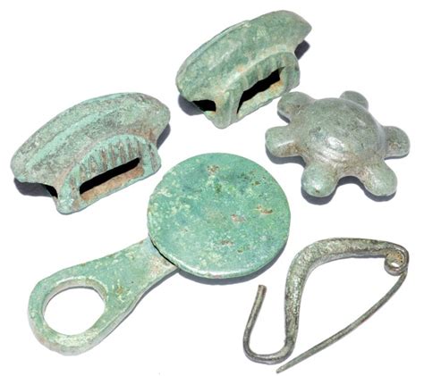 Fine Selection of 5 Ancient Celtic (Iron Age period) bronze artifacts ...