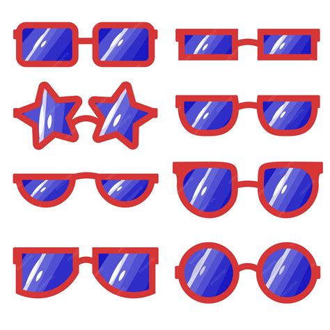 Premium Vector | Sunglasses icon set