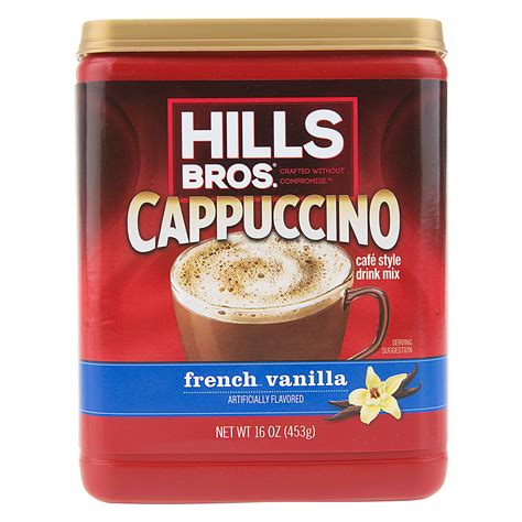 Hills Bros. Cappuccino French Vanilla Café Style Drink Mix, 16 oz - Walmart.com - Walmart.com