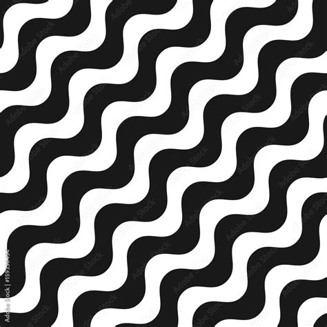 Wavy Lines Pattern Black And White