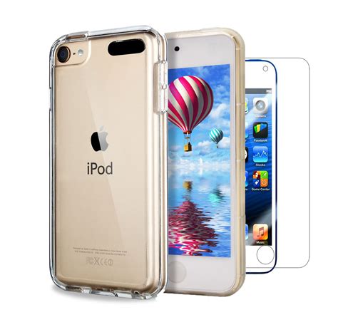 For iPod Touch 7th Gen Case Clear Slim Gel Cover & Glass Screen ...