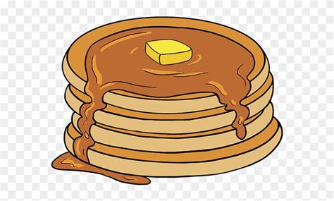 Breakfast - Simple Pancake Drawing - Free Transparent PNG Clipart ...