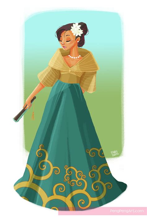 filipiniana maria clara by Peng-Peng on DeviantArt