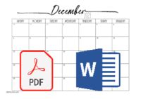 Free Blank Calendar Templates | Word, Excel, PDF for any month
