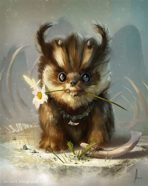 little animal , Aleksei Vinogradov | Fantasy creatures, Creature art, Mythical creatures