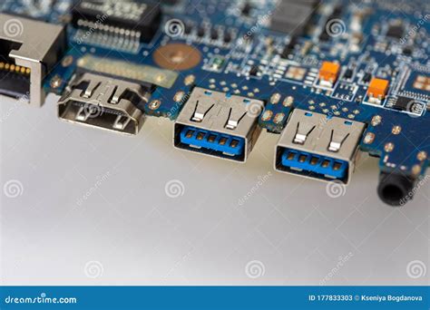 Repairing Broken Laptop Notebook Computer / Usb 3.0 Port Stock Image - Image of component ...