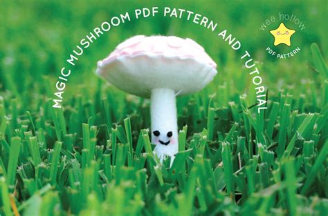 Magic Mushroom PDF Pattern and Tutorial With High Quality Photos, Felt Mushroom Plushie PDF ...