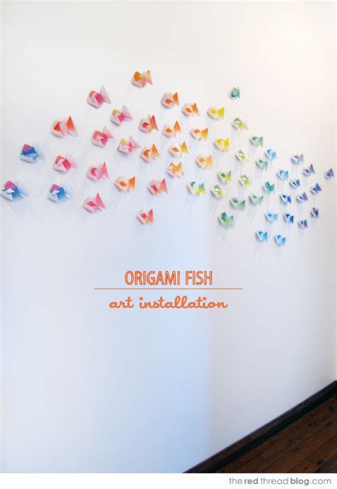 MAKE :: Origami fish wall art with your kids - We Are Scout