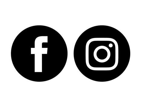 Facebook And Instagram Logo Black And White - Image to u