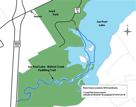 Joe Pool Lake Map