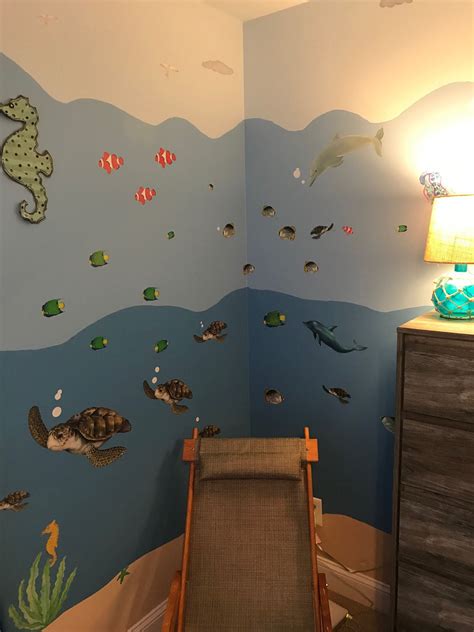 Ocean Mural -Kids Peel and Stick Undersea Wall Mural - Create-A-Mural