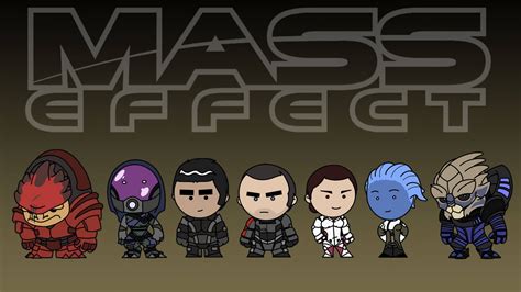 Download Mass Effect Cartoon Fan Art Wallpaper | Wallpapers.com