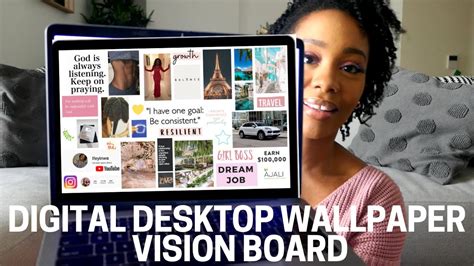 How To Make A DIGITAL DESKTOP WALLPAPER VISION BOARD for FREE In 2020! | VISION BOARD TUTORIAL ...