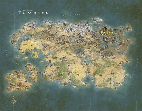 Decently accurate map of Tamriel and it’s provinces by James Napela : r/ElderScrolls