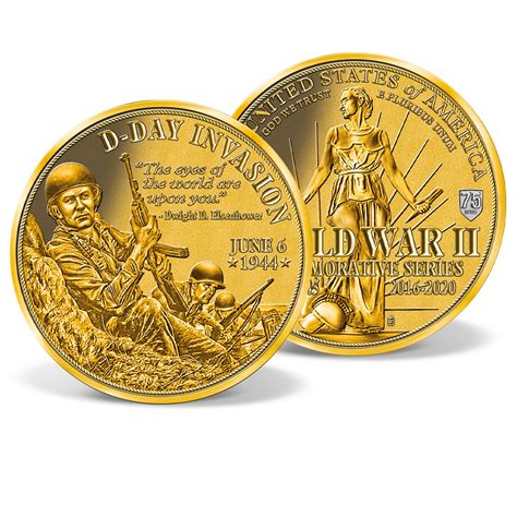 D-Day Invasion Reverse Proof | Gold-Layered | Gold | American Mint