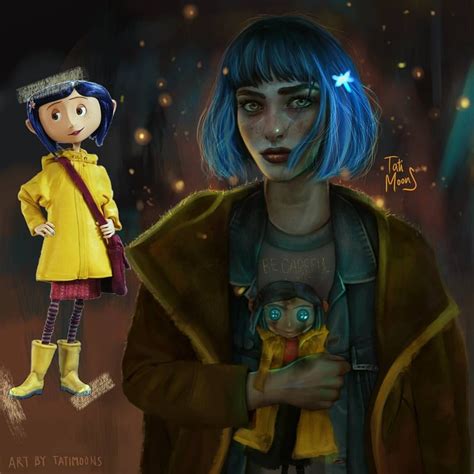 3,023 Likes, 56 Comments - Tati Moons (@tatimoons) on Instagram: “| Fanart painting of Coraline ...