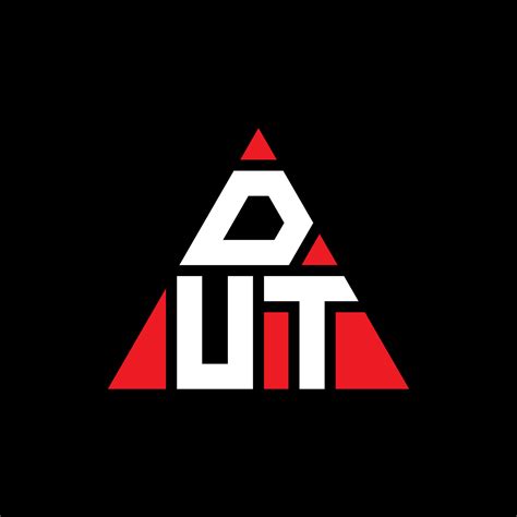 DUT triangle letter logo design with triangle shape. DUT triangle logo ...