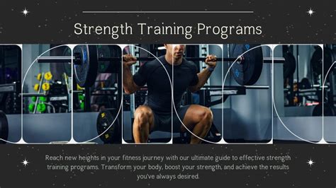 The Ultimate Guide To Effective Strength Training Programs: Achieve ...