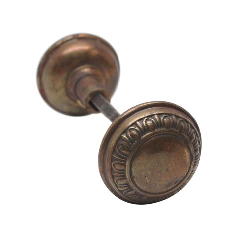 Antique Concentric Egg & Dart Brass Interior Door Knobs | Olde Good Things