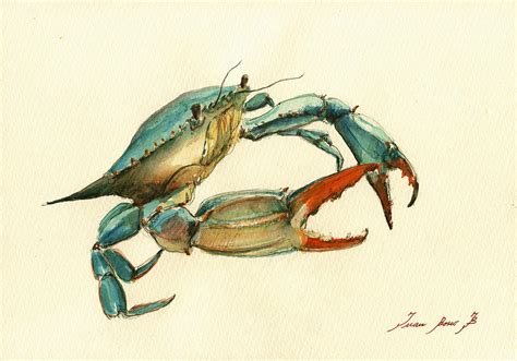 Painting Art & Collectibles Acrylic Crab Painting etna.com.pe