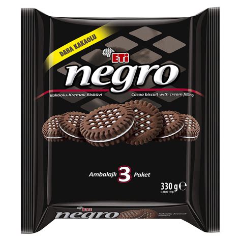 Eti Negro Chocolate Cream Biscuits Pack of 3 (Kakaolu Kremalı Bisküvi