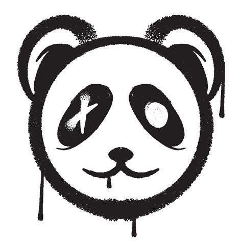 Vector graffiti spray paint panda character isolated vector illustration 24756830 Vector Art at ...