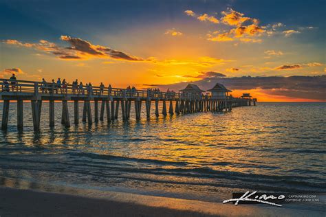 Naples Pier at Sunset Gulf Coast Florida | HDR Photography by Captain Kimo