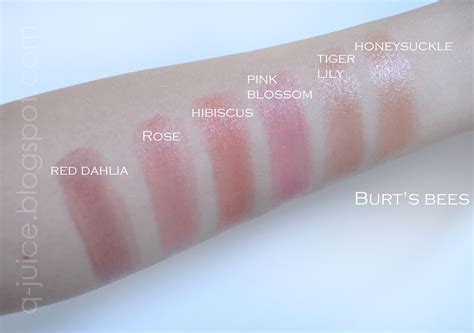 Jelly Q: Burt's Bees Tinted Lip Balm Swatches