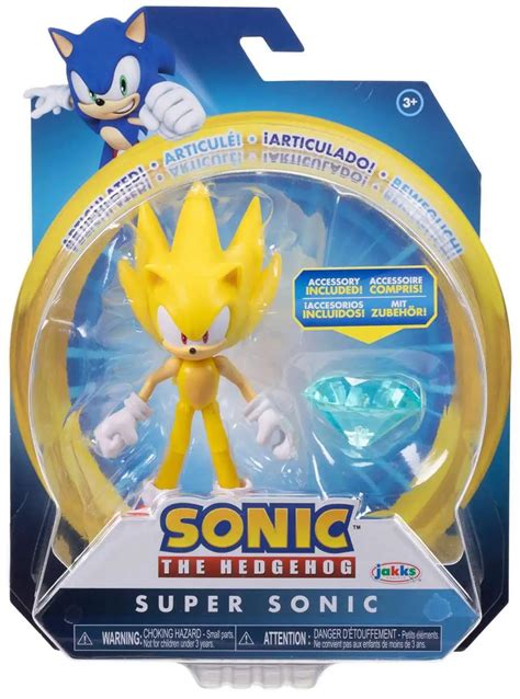 Sonic The Hedgehog Super Sonic 4 Action Figure Modern, with Chaos ...