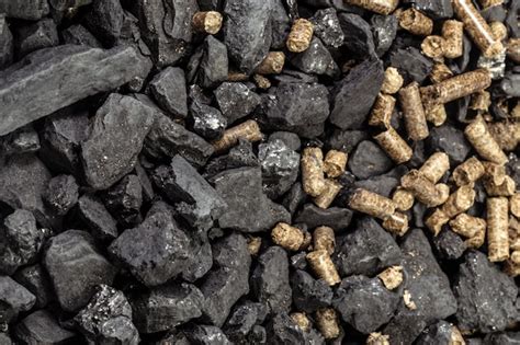 Premium Photo | Coal and biomass pellet