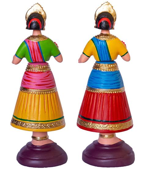 Kondapalli toys Multicolour Paper Tanjore Dolls - Pack of 2: Buy Kondapalli toys Multicolour ...