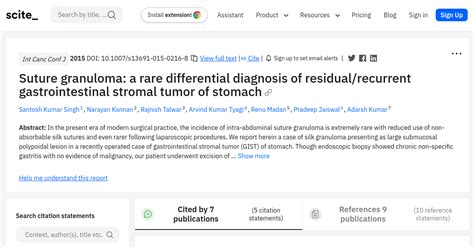 Suture granuloma: a rare differential diagnosis of residual/recurrent ...