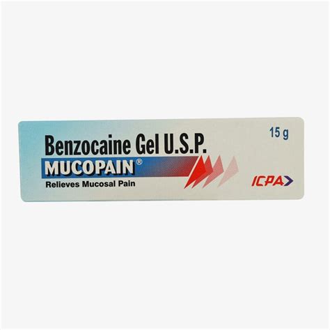 Mucopain Benzocaine Gel, 15 gm, Packaging Type: Tube at Rs 77/piece in Nagpur